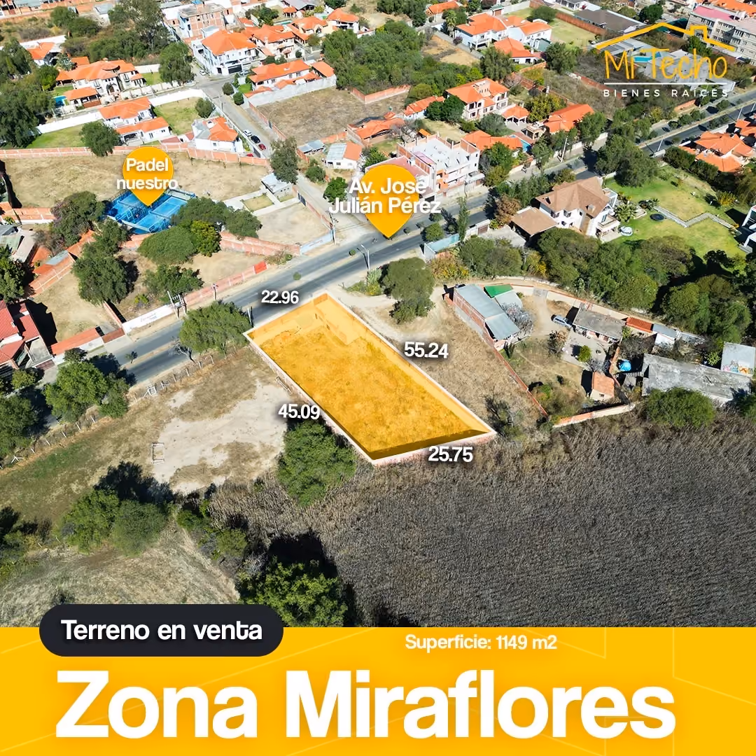 Lote en venta Miraflores 1149 m2