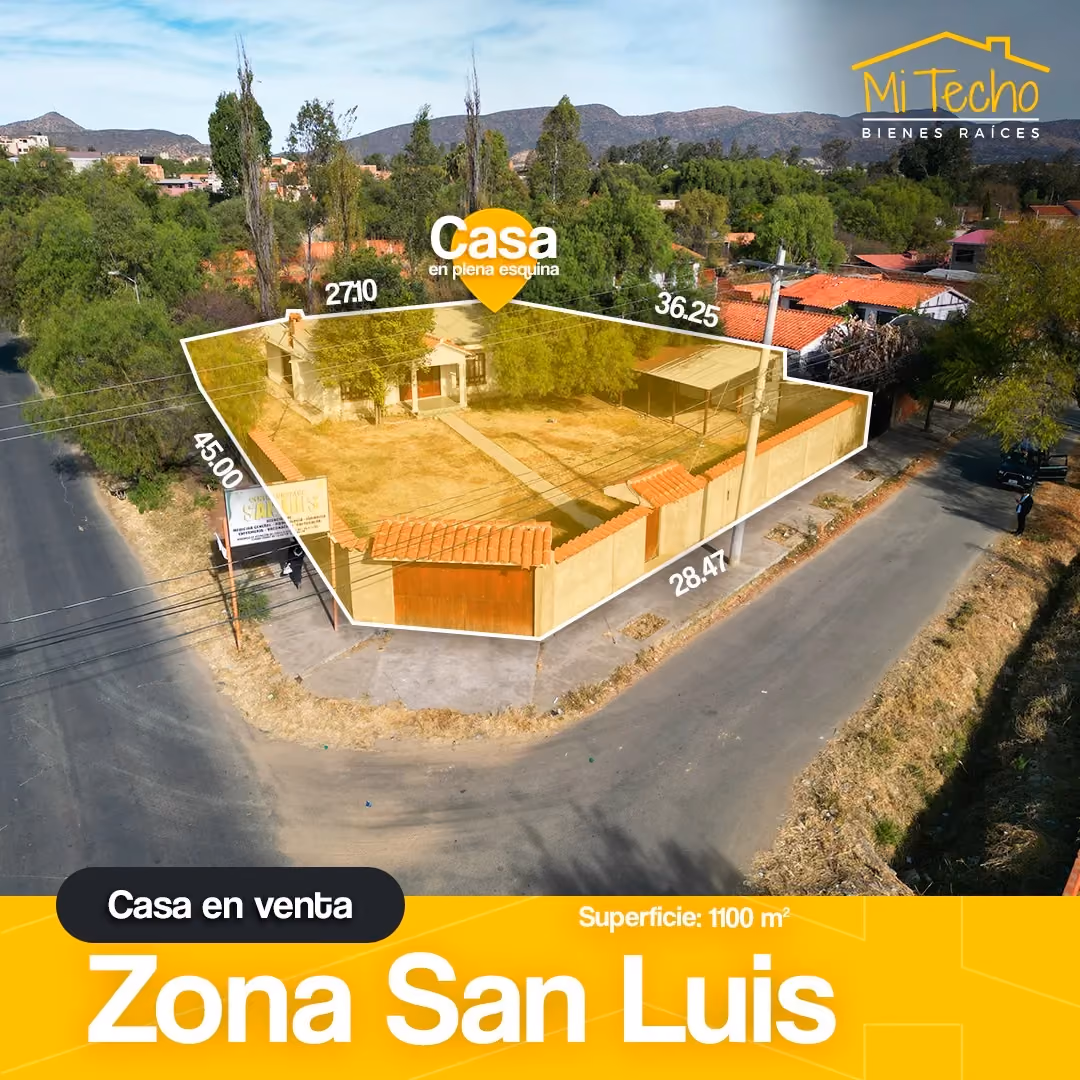 Lote San Luis 1100 m² esquina Avenida