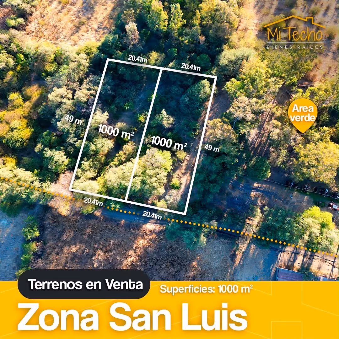 Lote 1000 m2 san Luis temporal